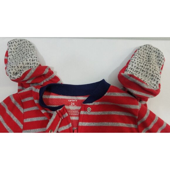 Carters Just One You Footed Pajamas 2T Lot of 3 Moose Red Plaid Sleeper - Picture 5 of 16